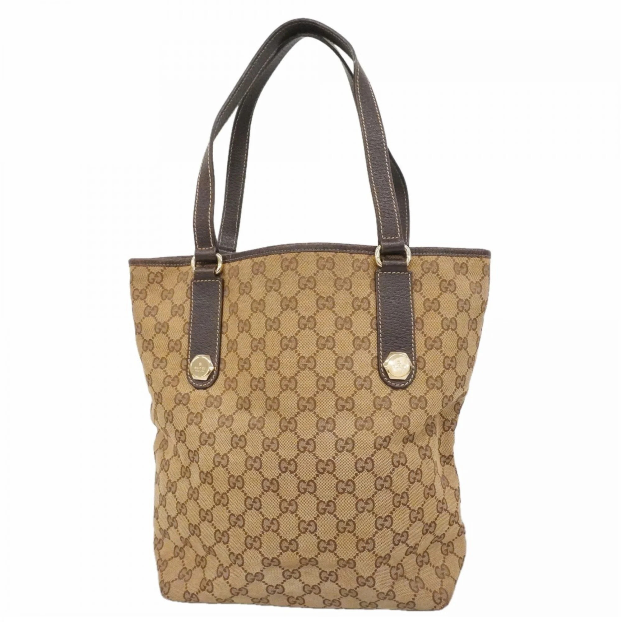 Gucci Gg Canvas Tote Bag 153009, Brown Canvas, Women's Op010209